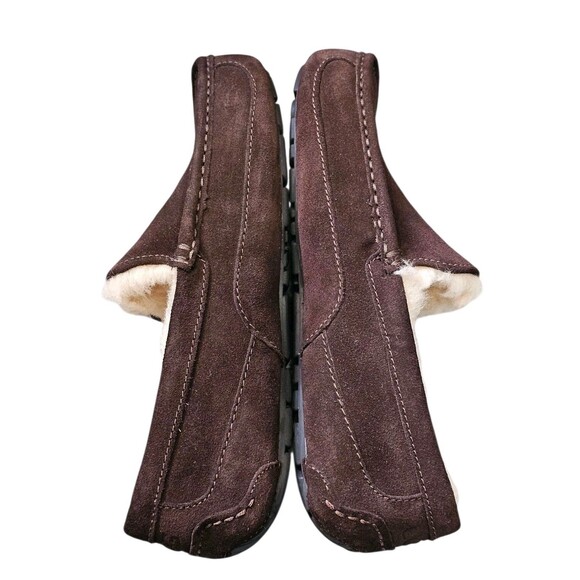UGG Ascot Slip On Loafers Espresso Brown Comfort Shoes Wool Sherpa Lined Mens 7 - Picture 9 of 15